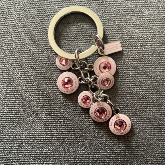 Vintage COACH Signature Gem charm Fob keychain Multi Jewel 1734 BCA Awareness - Picture 5 of 6